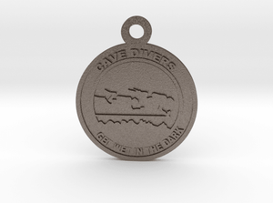 Sakcon Jewelers Charm Pol. Bronze Steel Cave Diver Charm 1"