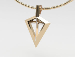 Sakcon Jewelers Pendant 14K Yellow Gold Spirit Of The Bowhunter Broadhead Hunting Pendant-Large