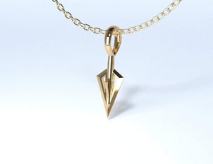 Sakcon Jewelers Pendant Gold Plated Steel Broadhead Bail Hunting Pendant