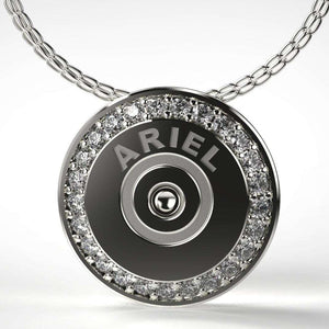 Sakcon Jewelers Pendant Sterling Silver Bullet Diamond Pendant shell casing pendant