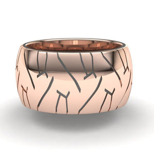 Sakcon Jewelers Ring 14k Rose Gold Street Bike 2-10mm Motocycle Tire Tread Ring