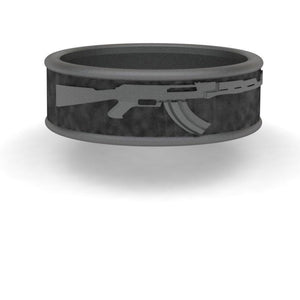 Sakcon Jewelers Ring AK-47 Gun Ring 8mm