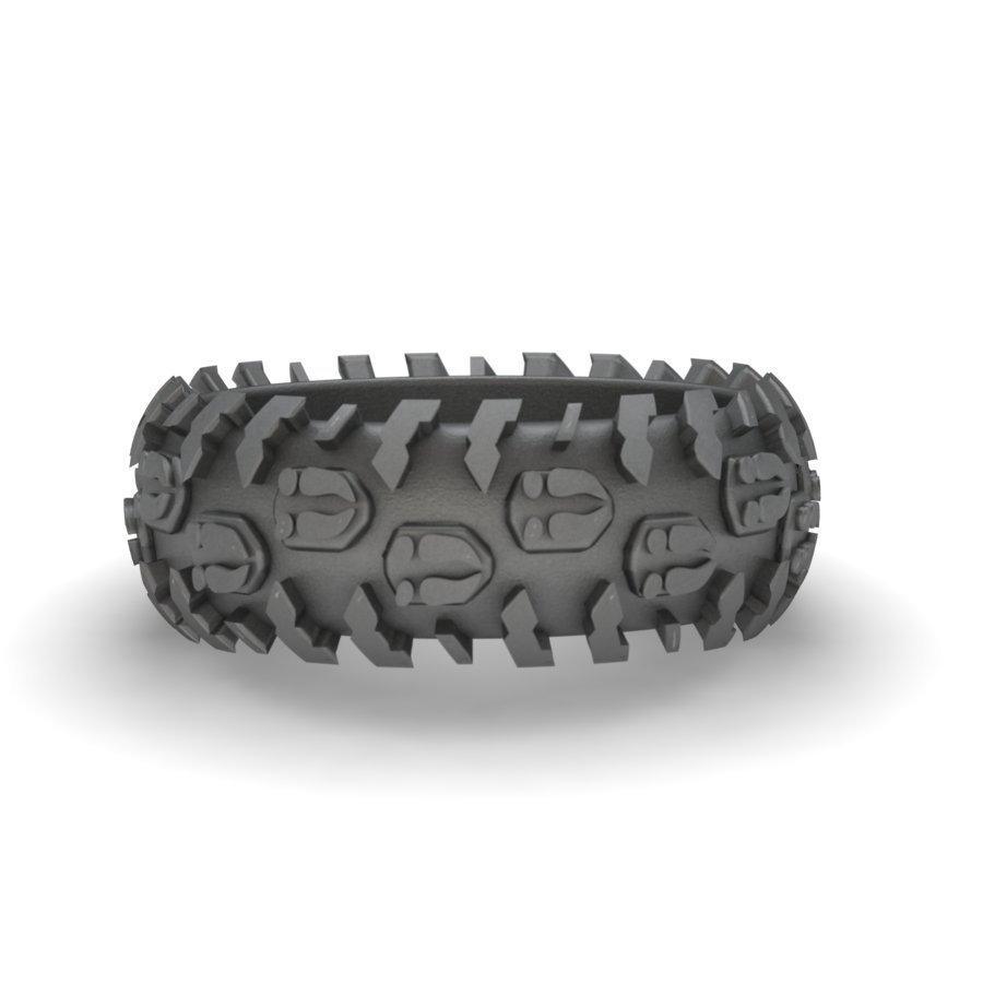 Sakcon Jewelers Ring Deer Print Tire Tread Ring 10mm