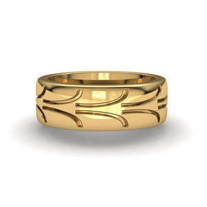 Sakcon Jewelers Ring Fantasy Street Tire-8 Tread Ring