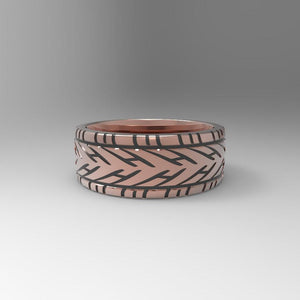 Sakcon Jewelers Ring Nascar Rain Tire Ring-10mm