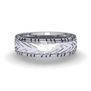 Sakcon Jewelers Ring Nascar Rain Tire Ring-8mm