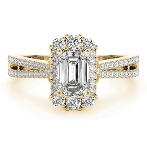 Sakcon Jewelers Ring Tu-Tone Chanela Diamond Engagement Ring