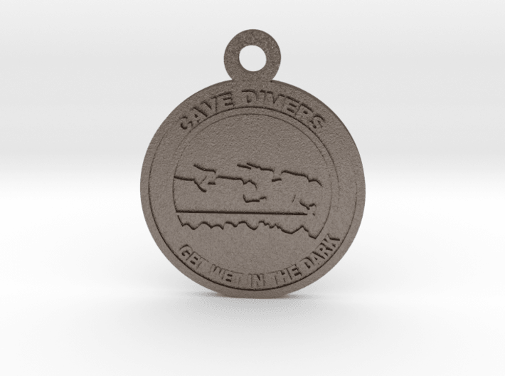 Sakcon Jewelers Charm Pol. Bronze Steel Cave Diver Charm 1"