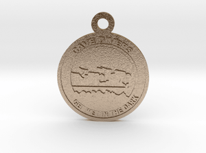 Sakcon Jewelers Charm Pol. Gold Steel Cave Diver Charm 1"