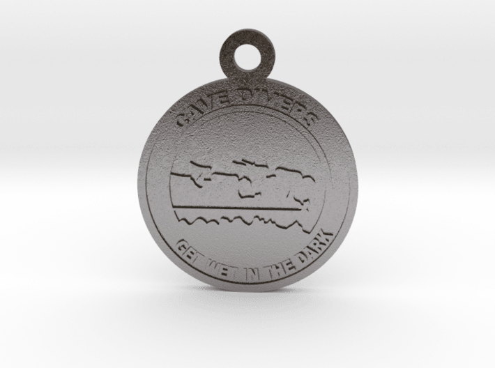 Sakcon Jewelers Charm Polish Nickel Steel Cave Diver Charm 1"