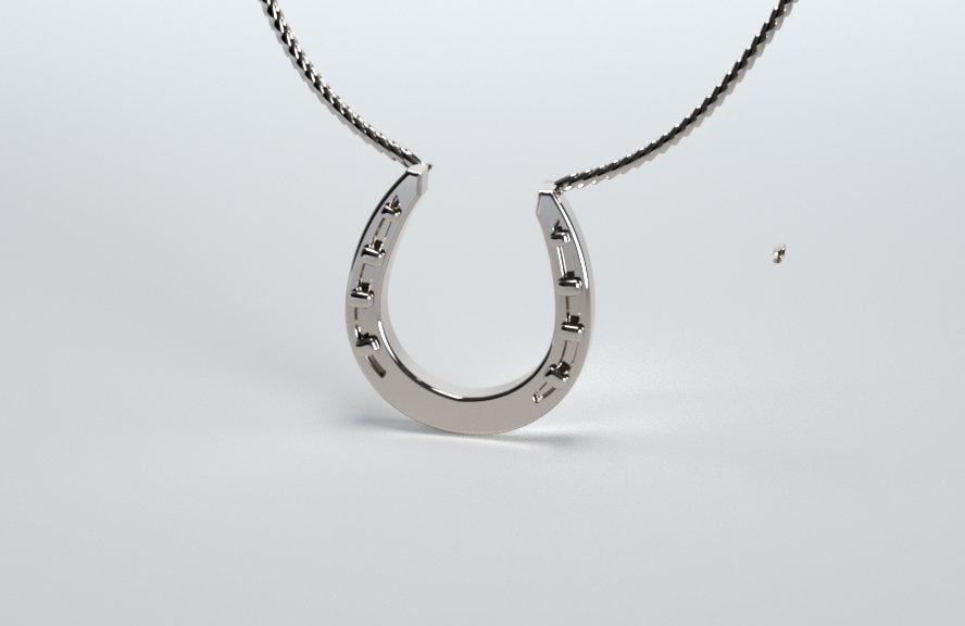 Sakcon Jewelers Horseshoe_3 Pendant, Equestrian Pendant
