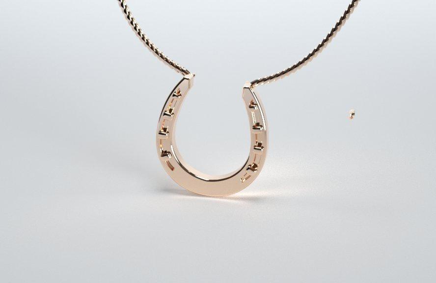 Sakcon Jewelers Horseshoe_3 Pendant, Equestrian Pendant