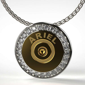 Sakcon Jewelers Pendant 14K Rose Gold Bullet Diamond Pendant shell casing pendant