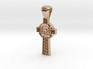 Sakcon Jewelers Pendant 14K Rose Gold Firefighter's Cross Large