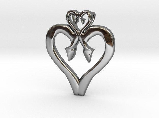 Sakcon Jewelers Pendant 14K White Gold Hooked On Love Fishing Pendant