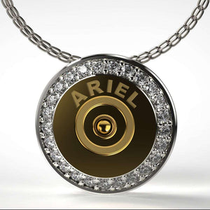 Sakcon Jewelers Pendant 14K Yellow Gold Bullet Diamond Pendant shell casing pendant