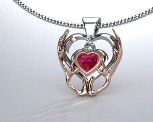 Sakcon Jewelers Pendant Heart Of The Deer-Antlered