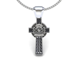 Sakcon Jewelers Pendant Sterling Silver Firefighter's Cross Large