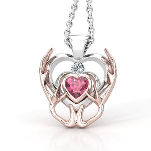 Sakcon Jewelers Pendant Tu-Tone Heart Of The Deer-Antlered