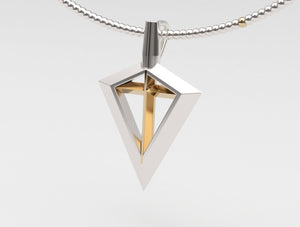 Sakcon Jewelers Pendant Tu-Tone Spirit Of The Bowhunter Broadhead Hunting Pendant-Medium