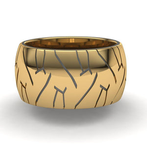 Sakcon Jewelers Ring 10k Yellow Gold Street Bike 2-10mm Motocycle Tire Tread Ring