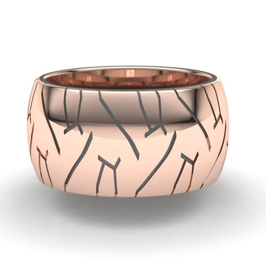 Sakcon Jewelers Ring 14k Rose Gold Street Bike 2-10mm Motocycle Tire Tread Ring