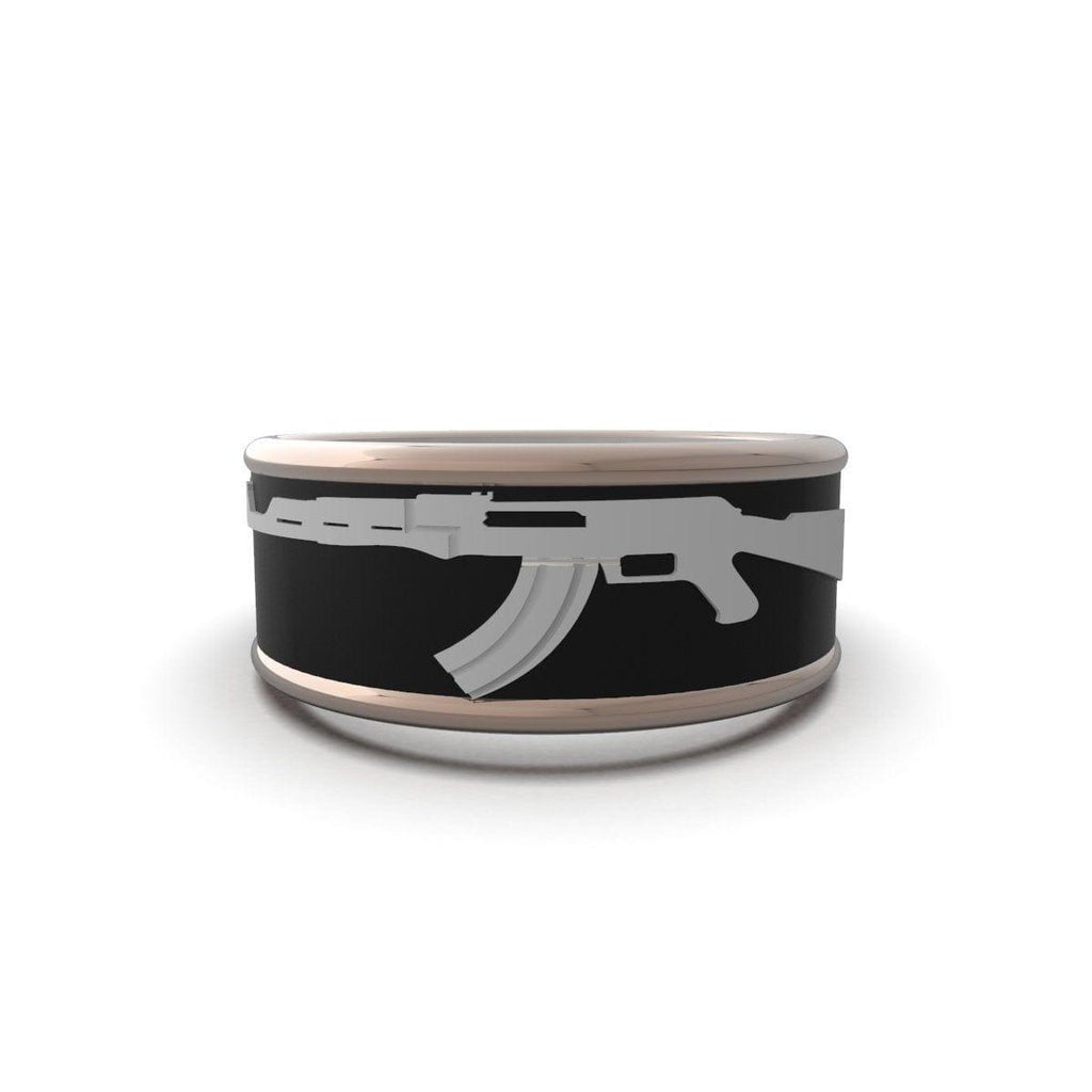 Sakcon Jewelers Ring AK-47 Gun Ring 10mm