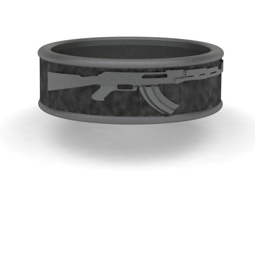 Sakcon Jewelers Ring AK-47 Gun Ring 8mm