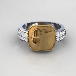 Sakcon Jewelers Ring Bow Hunting Ring-Diamond Ring