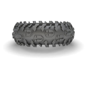 Sakcon Jewelers Ring Deer Print Tire Tread Ring 8mm