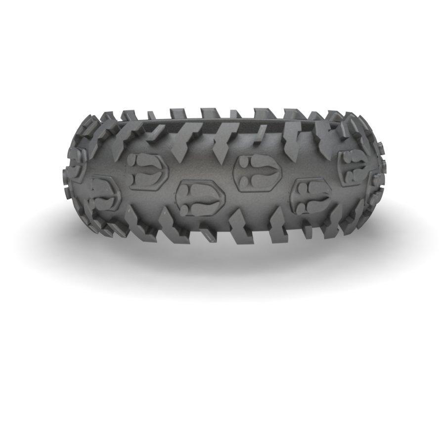 Sakcon Jewelers Ring Deer Print Tire Tread Ring 8mm