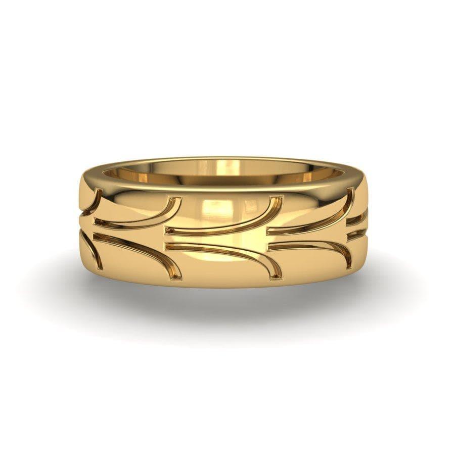 Sakcon Jewelers Ring Fantasy Street Tire-8 Tread Ring