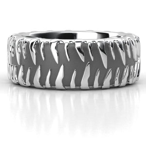 Sakcon Jewelers Ring Mud Bog Tire Tread Ring-10