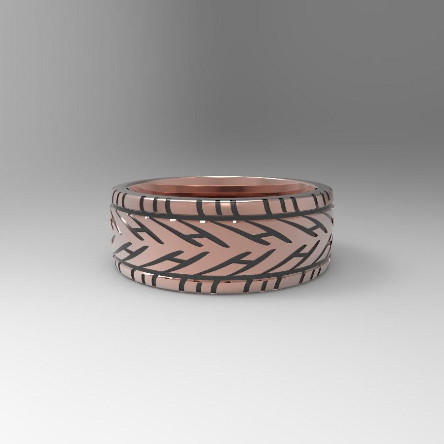 Sakcon Jewelers Ring Nascar Rain Tire Ring-10mm