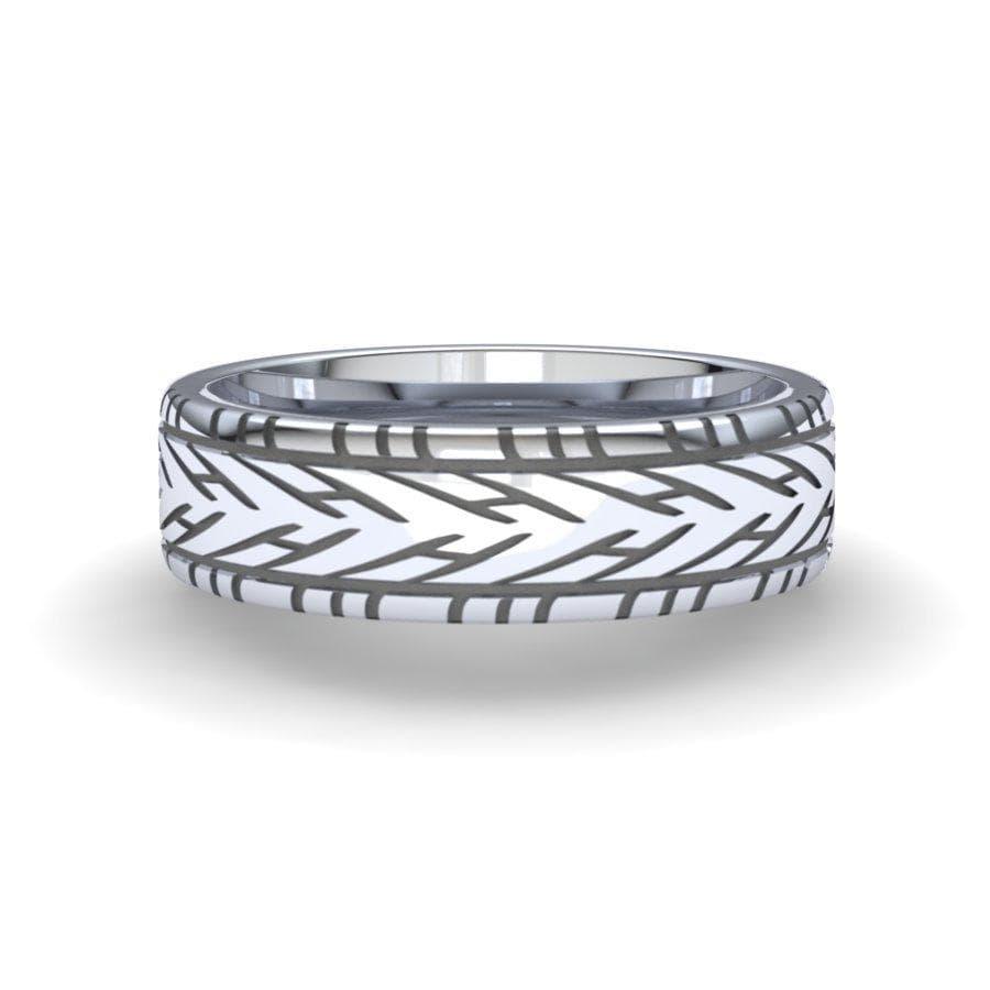 Sakcon Jewelers Ring Nascar Rain Tire Ring-8mm