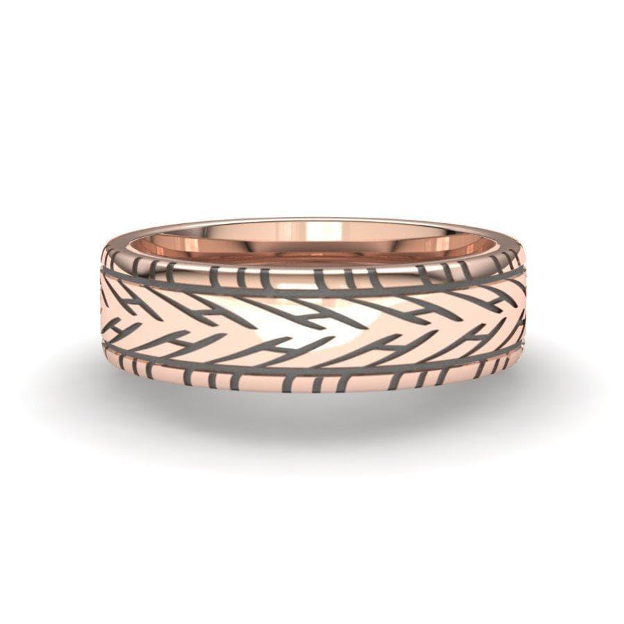 Sakcon Jewelers Ring Nascar Rain Tire Ring-8mm