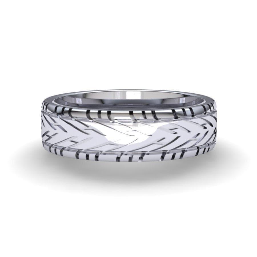 Sakcon Jewelers Ring Nascar Rain Tire Ring-8mm