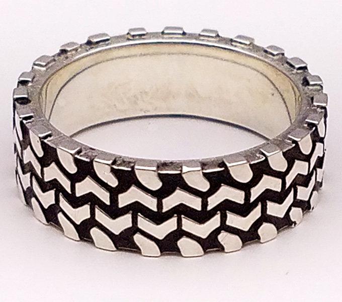 Sakcon Jewelers Ring Sterling Silver Swamp Rat Mud Tire Ring