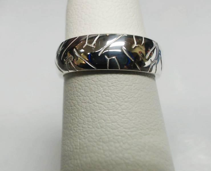 Sakcon Jewelers Ring Street Bike 2-6mm Motocycle Tire Tread Ring