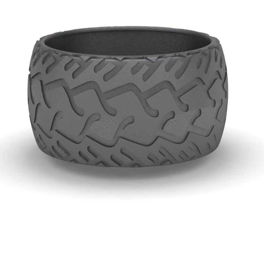 Sakcon Jewelers Ring Titanium Street Bike 3-10mm Motorcycle Tire Tread Ring