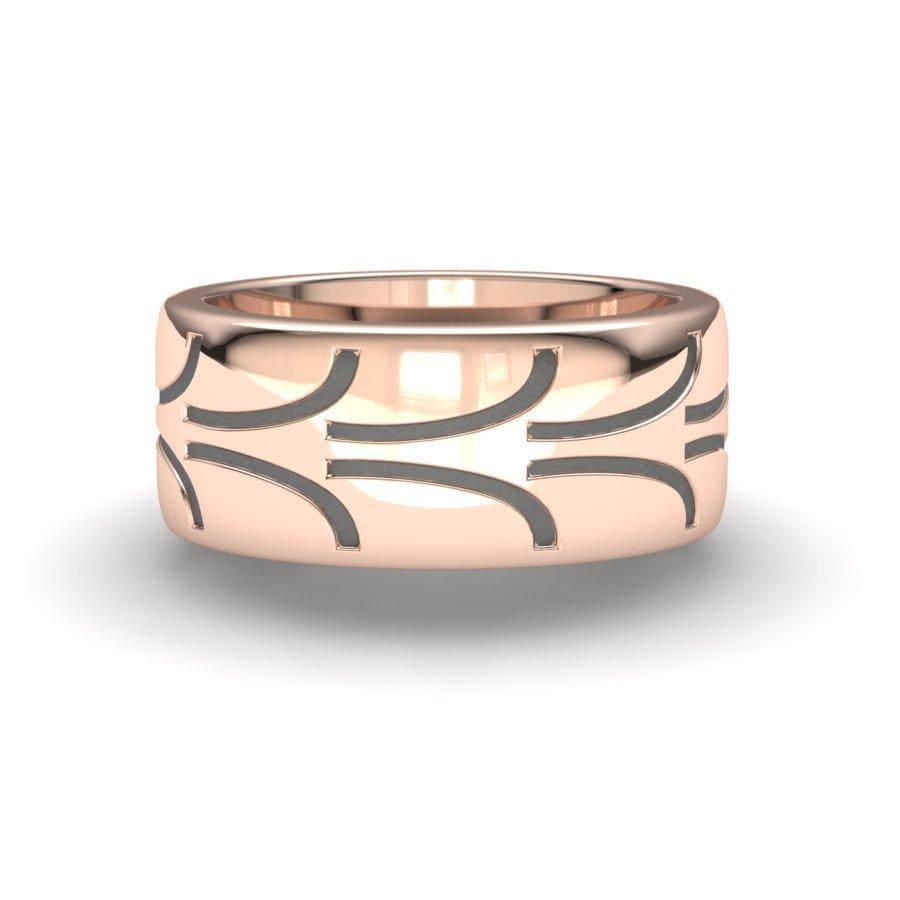 Sakcon Jewelers Ring Tu-Tone Fantasy Street Tire Tread Ring-10