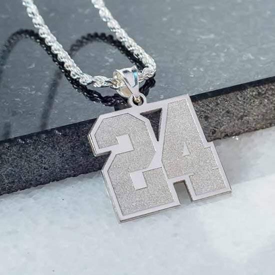 Sakcon Jewelers Sports Number Pendant 3/4" 2 Numbers